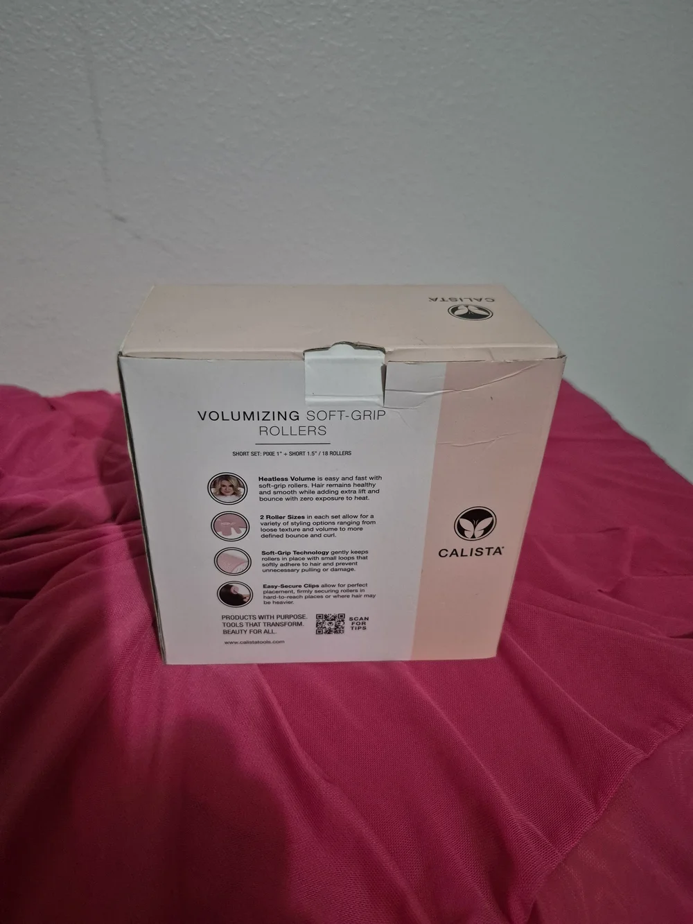 Calista Volumizing Soft-Grip Rollers in Pink